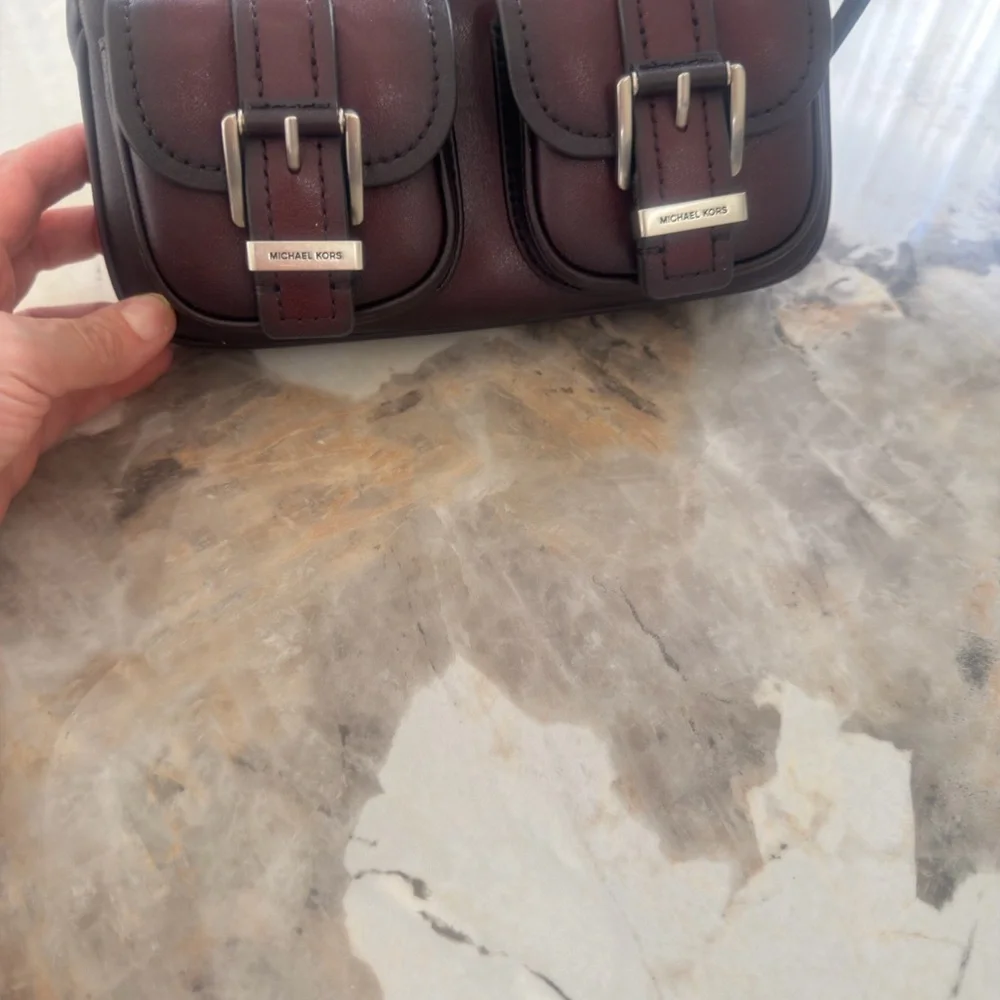 Michael Kors Burgundy Leather Women's Bag - Picture 9 of 16